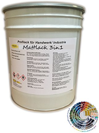 PROFI Containerlack Einschichtlack 3in1 Korrosionsschutz Mattlack 25kg in RAL PG1