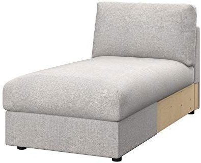 Soferia Überzug Kompatibel Mit VIMLE Recamiere Bezug Schonbezug Chaiselongue-Bezug Cover Einfache Reinigung Allergiefrei Naturel Beige