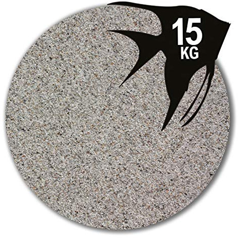 Anbobo 15 kg Aquariumsand hellgrau Aquariensand Aquariumkies Aquarienkies 17 Körnungen (0,63-1,25 mm)