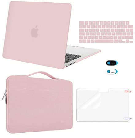 MOSISO Kompatibel mit MacBook Air 13 Zoll Hülle M5 M4 M3 M2 2026-2022 13,6 | Passgenau, Kratzfest, Hartschale&Laptoptasche&Tastaturschutz&Webcam Cover&Displayschutz A3449 A3240 A3113/2681