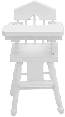 SUNGOOYUE 1:12 Mini-Babystuhl-Modell, Tragbares Handgefertigtes Puppenhaus-Baby-Esszimmerstuhl-Möbelmodell für DIY-Puppenhaus-Dekoration