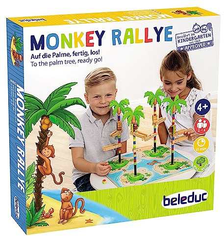 Beleduc Monkey Rallye Geschicklichkeitsspiele, Mehrfarbig (22400)