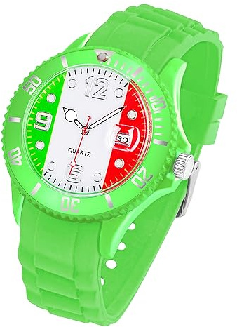 Taffstyle Silikon Armbanduhr Quarz Fan Uhr WM & EM Länder Flaggen
