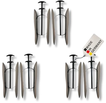 DELFA Set di 3 paia di formine per stivali, con innovativo elemento a molla Sensomatic, tenditore per stivali, lunghezza 35 cm, grigio., 36-41