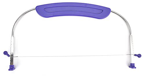 HUAOSN Livellatrice per Torte, Utensile da Cucina, Tagliatorte in Acciaio Inossidabile con Manico Antiscivolo, Affettatrice Professionale per Torte con Filo in Acciaio Inossidabile Strumento