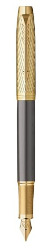 Parker IM Premium Füllhalter Prestige Arrow Grey GT F-Feder