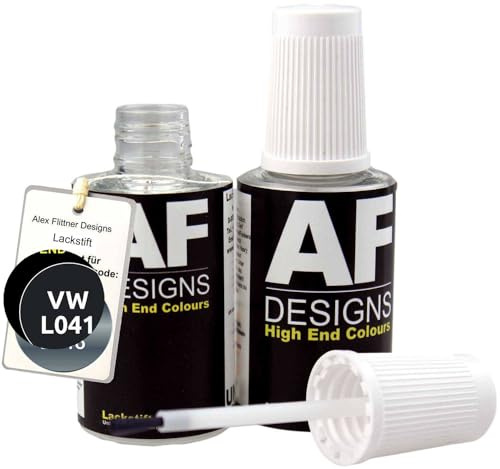 Alex Flittner Designs Lackstift für VW Schwarz L041 2x20 ml | Lackstift Set geeignet für Farbcode: L041 und Farbname: Schwarz