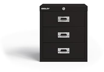 BISLEY MultiDrawer, LA123, DIN A4, 3 Schubladen, 633 schwarz, Metall