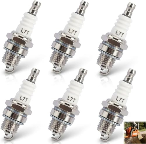 VZU Adefol, 6 candele di accensione L7T a 2 tempi per NGK BPMR7A, L7T, BM6A, BPMR7A, RCJ6Y, RCJ7Y, WSR5F, Adefol, candele per decespugliatore, motosega, decespugliatore, scooter a gas, Pocket Bikes