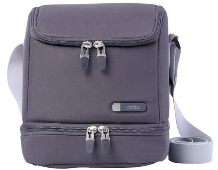 TOTTO - Bolsa Térmica Porta Alimentos 6 L, Modelo Batara, 20.5 x 22 x 14 cm, Bolsa Comida Trabajo, Bolsillo Auxiliar, Asa de Mano, Correa Ajustable, Fácil de Limpiar, Color Twill 2.0 Periscope