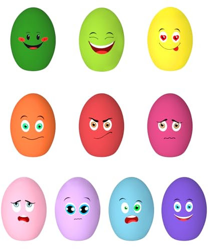 TONGKTAI Welpenspielzeug, quietschend, lustige Quietsch-Hunde-Eierbälle, weich, interaktiv, Kauspielzeug für Welpen, kleine, mittelgroße Rassen, 10 Stück