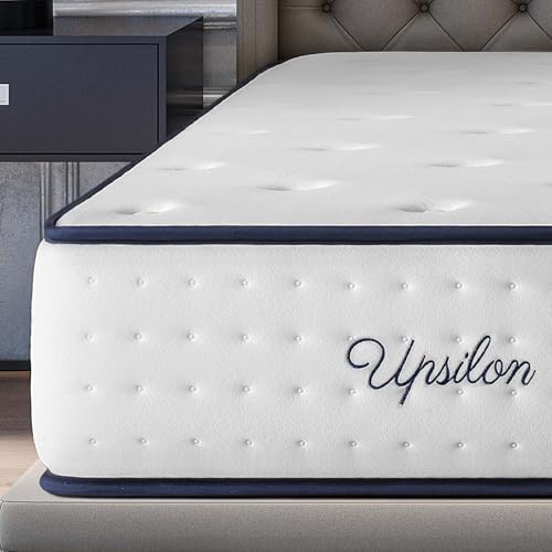 King Size Extra Firm Memory Foam Mattress 5FT, 12.6 Inch, 12 Layer Advanced 7-Zone Support & Pressure Relief, ECOFEEL Honeycomb Fabric, Cooling Gelfresh Foam, OEKO-TEX Certified, 150x200x32cm, Upsilon