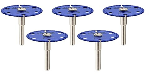SHDIATOOL Diamond Cutting Disc Saw Blades with 5pcs 6MM Round Shank 50MM Cut Off Wheel Metal Cutter for Steel Tube Iron Rebar Abrasive Wheel 5pcs