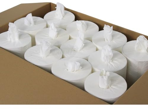 KURTT Mini Handtuchrollen - ohne innenhülse - 120 Meter - 1 lagig - 12 Papierrollen pro packung - Zellstoff J9EDJAA12