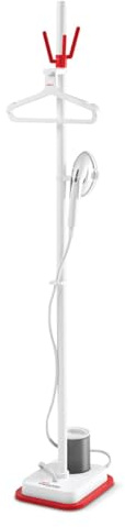 Polti Vaporella Vertical Styler GSF80R, Ferro da Stiro Verticale da Terra, Autonomia Illimitata, Potenza 2000 W, Riscaldamento in 30 Sec, Bianco e Rosso