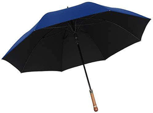 Winddichte Regenschirme Regenschirm Mit Langem Griff, Golfschirm, Retro-Holzgriff, Business-Regenschirm, Golfschirm Mit Geradem Griff, Reiseschirm