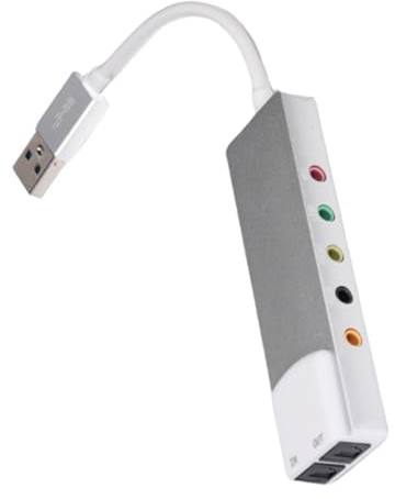 YiQinzcxg Scheda audio esterna USB con campionamento a 48 kHz, adattatore audio USB per audiofili e gamer scheda in fibra ottica