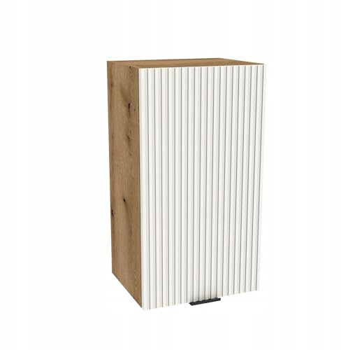 Laclar Küchenoberschrank VIGO Hängeschrank mit 2 Einlegeböden & Soft-Close - Modernes Rillen-Design (40x32x72 cm)