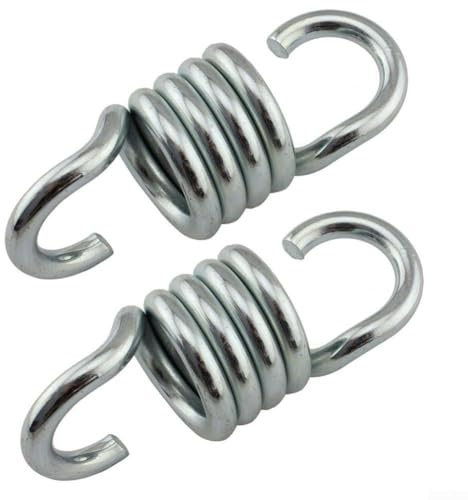 Heavy Duty 7 mm molle oscillanti in acciaio ganci portico sedie panche amache sospensione soffitto montaggio con molle elicoidali per assorbimento degli urti e riduzione delle vibrazioni (2 pezzi)