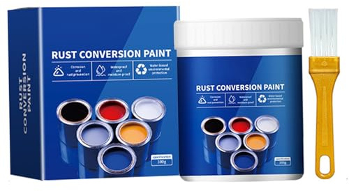Licsaliwe Pintura antioxidante de 300 g con pincel, protección de metal resistente a la intemperie para puertas de vallas de hierro