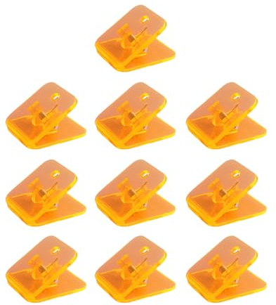 Lot de 10 trombones carrés en acrylique - Pinces à papier multi-usages pour travaux manuels, sacs alimentaires, photos, documents, fournitures scolaires