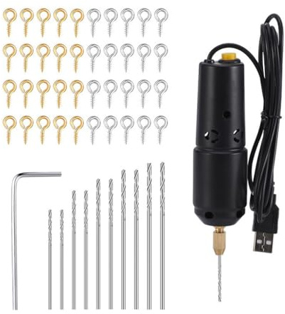 ALCXAZS Easy-to- USB Electric Hand Drill Set for DIY Resin Jewelry Making Equipped Whole Set for Long-Lasting with Accessory