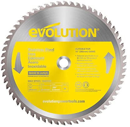 Evolution Power Tools S355TCT-90CS - Roestvrijstalen 90T TCT cirkelzaagblad (ook wel afkortzaagblad, metaalzaagblad) 355 mm