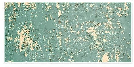 banjado Magnettafel weiß 78 x 37cm / Magnetwand Metall/Magnetpinnwand als Memoboard/Pinnwand Magnettafel Küche, Büro, Kinderzimmer inkl. 4 Magnete & Montageset - Motiv Altes Papier
