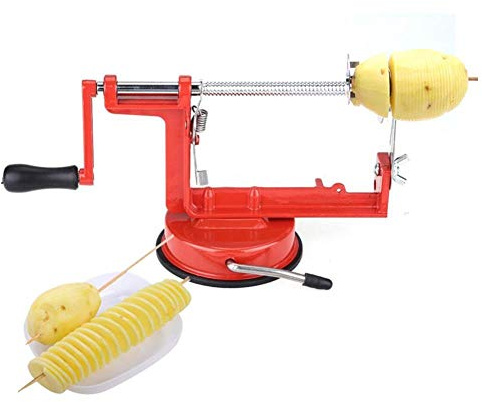 Verdrehter Kartoffelschneider, manuelle Klinge, spiralförmig, Kartoffelschneider, Gurke, Tornado, Twister, Schneider, Gemüse, Obst, Chips, Edelstahl