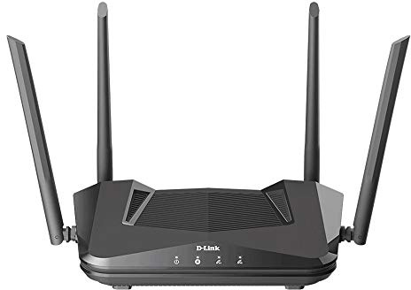 D-Link EXO WiFi 6 Router AX1500 MU-MIMO Voice Control Dual Band Gigabit Gaming Internet Network High Speed Performance WP3 (DIR-X1560-US), Black