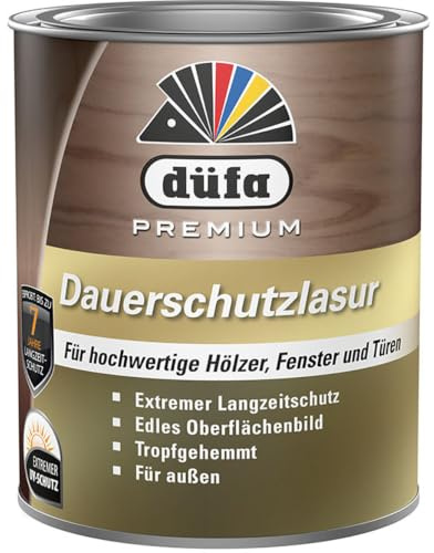 düfa Premium Dauerschutzlasur FARBLOS 750 ml Lasur Holz-Schutzlasur │ Extremer UV-Schutz │ Langzeit-Allwetterschutz