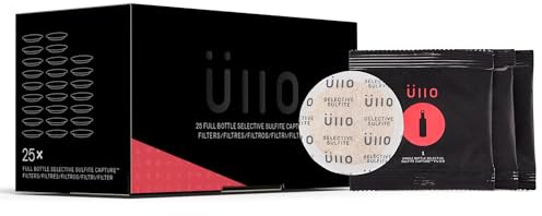 Ullo Full Bottle Replacement Filters (25pack) With Selective Sulfite Technology To Make Any Wine Histamine and Sulfite Preservative Free