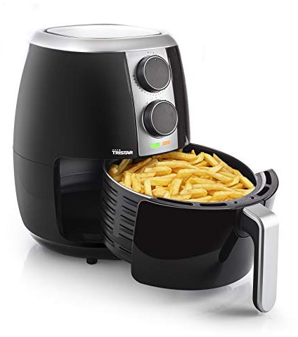 Tristar Hot Air Fryer/Crispy Fryer XL with adjustable thermostat and timer - 66.7% less energy consumption - without fat - easy to clean - with 3.5 litre capacity - FR-6989
