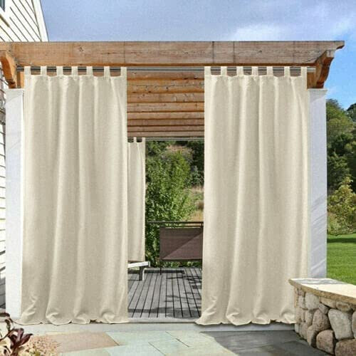 SaRani Tenda Gazebo Giardino 150x270 Ombreggiante da Esterno con Asole per Patio, Terrazzo, Giardino, Piscina (Panna, Asole Chiuse.)