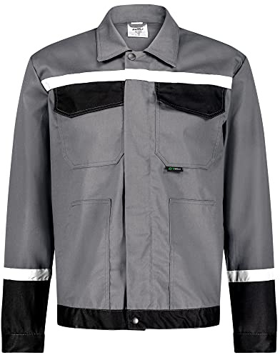 BWOLF Char Chaqueta de trabajo para hombres Chaqueta de trabajo Reflector multifuncional Chaqueta de trabajo - Azul/Gris, gris, XXL