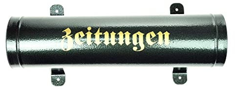 Antik Grün Zeitungsrolle Zeitungsbox Zeitungsfach Retro-Schriftzug PD