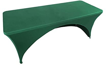 YLONN Strechhussen, Stretch Tischdecke, Hussen Bierzeltgarnitur Stretchhussen, Spandex Tight Fit, rechteckige Tisch Cover-dj, Messen, (GrüN,183x74x76 cm)