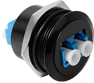 QIANRENON LC Fibra Empotrable Roscado Montaje Fijo Adaptador LC Hembra a Hembra Panel Montaje Red Conector Módulo LC dúplex Monomodo, Instalación en Equipo Armarios,Panele,Escritorio,Suelo Enchufe