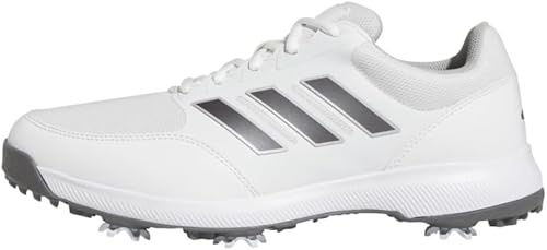adidas Herren Tech Response 3.0 Wide Golf Shoes Golfschuhe, Cloud White/Dark Silver Metallic, 42 EU