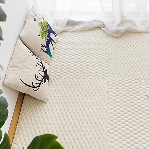 20-teilige Ineinandergreifende Teppichfliesen, Flauschige Quadratische Schaumstoff-Bodenmattenfliesen, Plüschschaummatten, Zottelige Spielmatte Für Wohnzimmer, Schlafzimme(Size:24 X 24 In,Color:Beige)