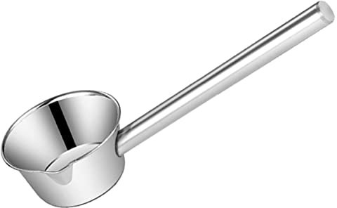 SHOWERORO Mestolo Per Zuppa in Acciaio Inox Manico Lungo 35 Cm, Cucchiaio D’acqua Ergonomico Lucidato a Specchio, Resistente e Pratico Per Cucina, Ristorante e Giardinaggio