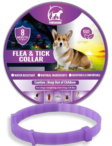 Dog Repellent Treatment, Single Pack Repellent Collar, Adjustable for Small Medium Large Dogs, Natural Waterproof Design (Single Pack Purple)