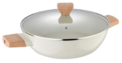 Niedriger Topf Ø28CM geschmiedetes ALU INDUKTION MIT HAHN NATURAL BG