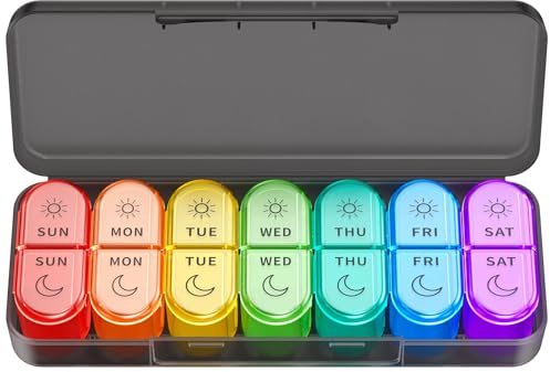 Windtrace Pill Boxes 7 Day 2 Times a Day, Large Weekly Pill Organiser