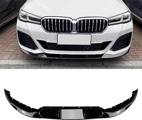 Auto Frontlippe Frontspoiler für BMW 5er G30 M Sport 525i 530i 2021 2022 2023,Frontstoßstange Splitter Protector Karosserie-Anbauteile,A-Glossy Black