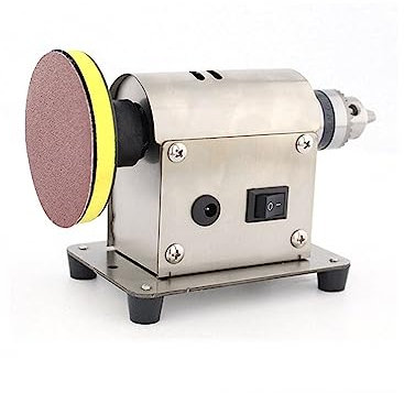 Lucidatrice per gioielli, Rettificatrice universale da banco Lucidatrice da banco Tornio da banco Lucidatrice for lucidatura di gioielli con lucidatura a roccia con carta vetrata da 20 pezzi Basso rum