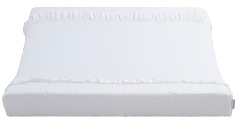 Baby's Only - Baby Wickelauflagenbezug 45x70 cm - Bezug für Wickelauflage Calm - Abwaschbare Bezug für Wickeltischauflage - Aus 100% Baumwolle - Hydrophilen Stoff - Weiß