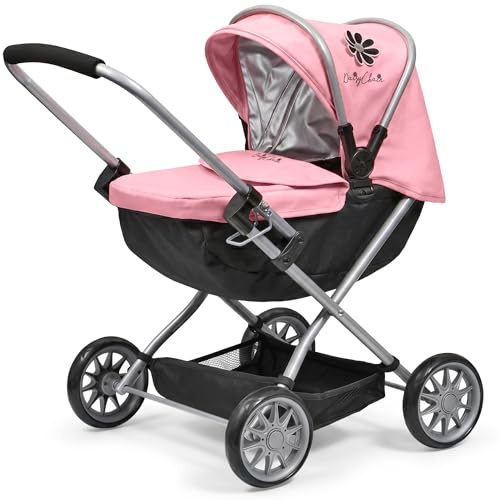 Daisy Chain My First Dolls Pram – For Girls Age 18 Months+ (Classic Pink) | Baby Doll Pram For 1, 2, 3, 4 Year Old Girls - Toy Pushchair Stroller