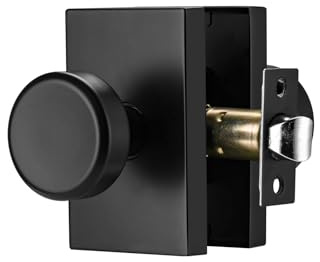STARPY Black Door Knobs,Interior Door Handles for Hall,Heavy Duty Door Knob Door Lever (Hall & Closet, Matt Black)