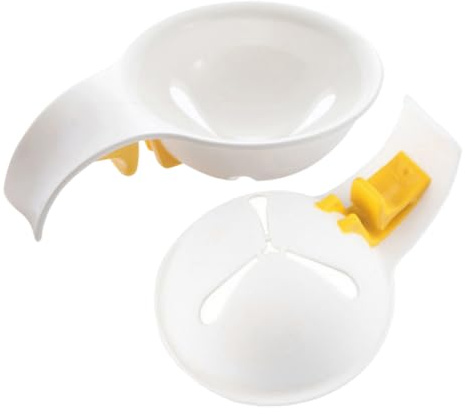 DECHOUS 2pcs Egg Practical Separator Basketball Style Egg Yolk Separator Tool Long Handle Kitchen Utensil for White Separation